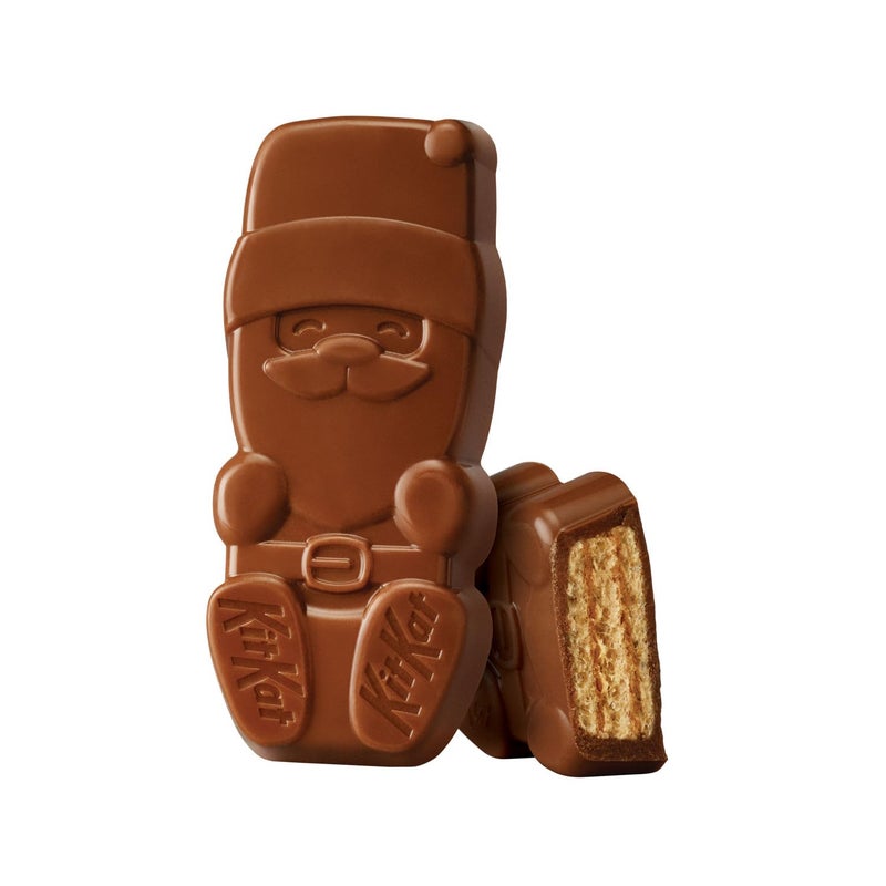 KIT KAT Milk Chocolate Wafer Snack Size Santas, Christmas Candy Bag, 8.85 oz - Image 2